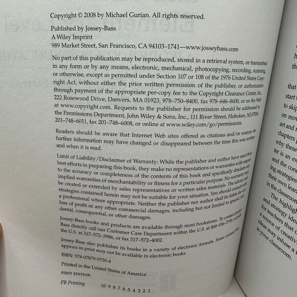 Strategies For Teaching Boys & Girls Elementary Level Book By Michael Gurian - Picture 6 of 6